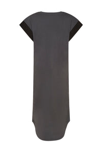 Color Block Tee Dress Anthracite