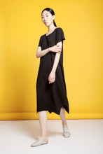 Asymmetric Tee Dress Black
