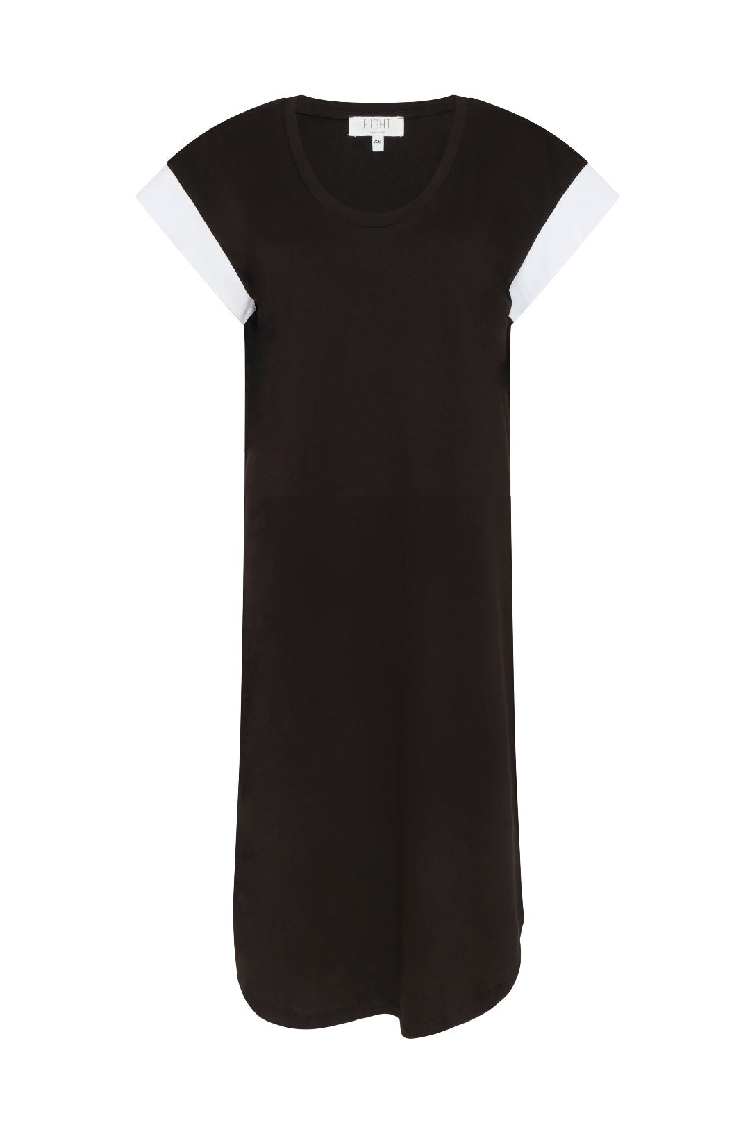 Color Block Tee Dress Black EIGHT TEES Color Block Tee Dress Black EIGHT TEES