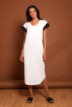Color Block Tee Dress White