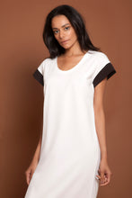 Color Block Tee Dress White