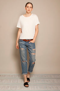 Short Boyfriend Tee Daylight White