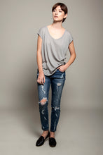 Basic Round Neck Tee Grey