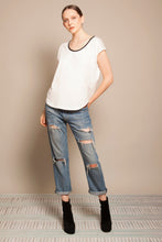 Basic Round Neck Tee Daylight White