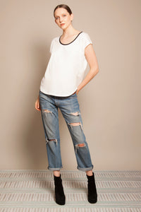 Basic Round Neck Tee Daylight White
