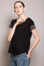 Colour Block Tee Black